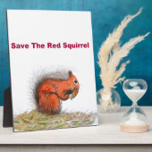 Rotes Eichhörnchen Fotoplatte (Seite)