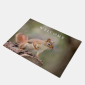 Rotes Eichhörnchen Fußmatte (Schrägansicht)
