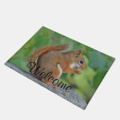 Rotes Eichhörnchen Fußmatte (Schrägansicht)