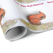 Rotes Eichhörnchen Geschenkpapier (Rolleneckpunkt)