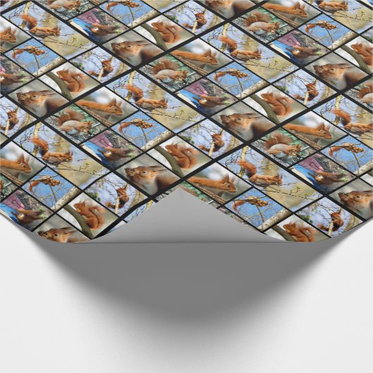 Rotes Eichhörnchen Geschenkpapier (Ecke)