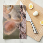 Rotes Eichhörnchen Geschirrtuch (Viertel Falte)