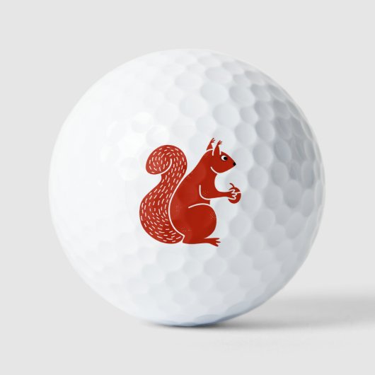 Rotes Eichhörnchen Golfball (Vorderseite)