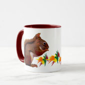 Rotes Eichhörnchen im Herbst Tasse (Vorderseite Links)