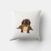 Rotes Eichhörnchen im Schnee fügen einen Namen hin Kissen (Rückseite)