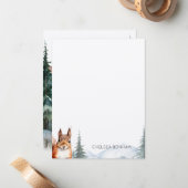 Rotes Eichhörnchen im Wald Mitteilungskarte (Vorderseite/Rückseite Beispiel)