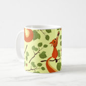 Rotes Eichhörnchen in Haselzweigen. Kaffeetasse (Vorderseite Links)