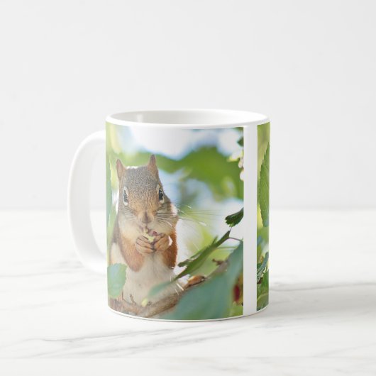 Rotes Eichhörnchen Kaffeetasse (Vorderseite Links)