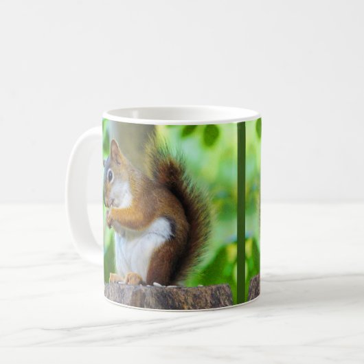 Rotes Eichhörnchen Kaffeetasse (Vorderseite Links)