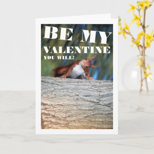 Rotes Eichhörnchen Karte (Gelbe Blume)