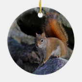 Rotes Eichhörnchen Keramik Ornament (Hinten)