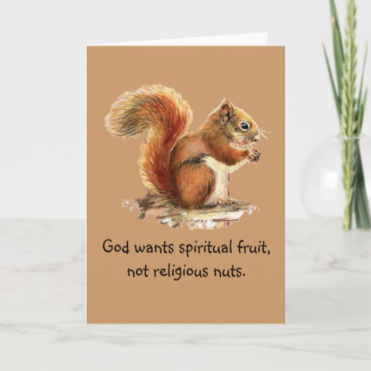 Rotes Eichhörnchen, lustiges Zitat Karte (Vorderseite)