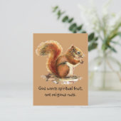 Rotes Eichhörnchen, lustiges Zitat Postkarte (Stehend Vorderseite)