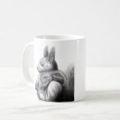 Rotes Eichhörnchen mit grauem Eichhörnchen Fur Sca Kaffeetasse (Vorderseite Links)