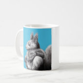 Rotes Eichhörnchen mit grauem Eichhörnchen Fur Sca Kaffeetasse (Vorderseite Links)