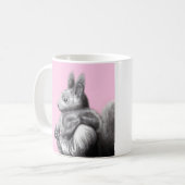 Rotes Eichhörnchen mit grauem Eichhörnchen Fur Sca Kaffeetasse (Vorderseite Links)