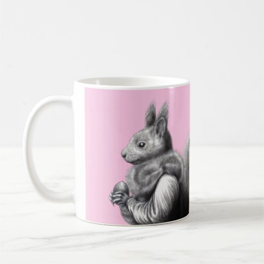 Rotes Eichhörnchen mit grauem Eichhörnchen Fur Sca Kaffeetasse (Links)