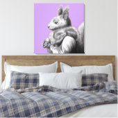 Rotes Eichhörnchen mit grauem Eichhörnchen Fur Sca Leinwanddruck (Insitu (Schlafzimmer))