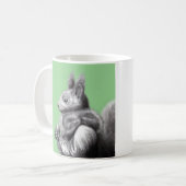 Rotes Eichhörnchen mit grauem Eichhörnchen Pelzfis Kaffeetasse (Vorderseite Links)