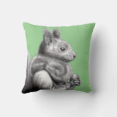 Rotes Eichhörnchen mit grauem Eichhörnchen Pelzfis Kissen (Rückseite)