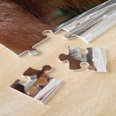 Rotes Eichhörnchen mit Roter Blume Bush Puzzle (Seite)