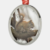 Rotes Eichhörnchen Ornament Aus Metall (Links)