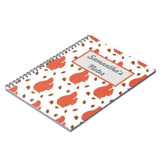 Rotes Eichhörnchen Personalisiert Notizblock (Linke Seite)