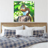 Rotes Eichhörnchen-Portrait Leinwanddruck (Insitu (Schlafzimmer))