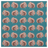 Rotes Eichhörnchen-Raserei-Gewebe Stoff (Muster)