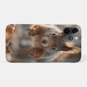 Rotes Eichhörnchen springt im frostigen Wald Case-Mate iPhone Hülle (Rückseite (Horizontal))