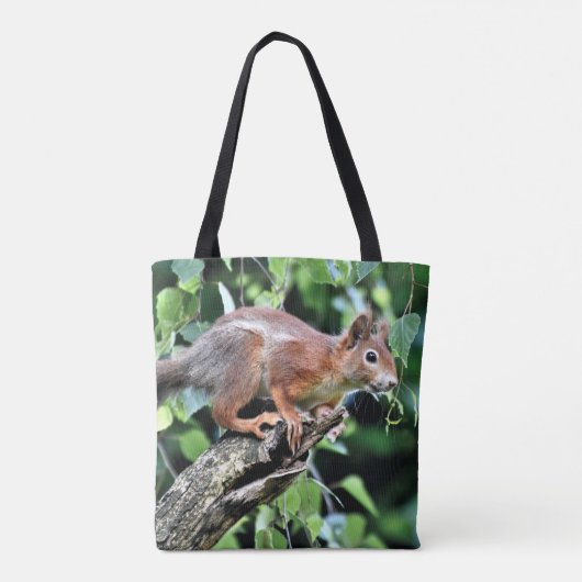 Rotes Eichhörnchen Tasche (Rückseite)