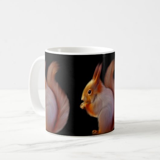 Rotes Eichhörnchen-Tasse Kaffeetasse (Vorderseite Links)