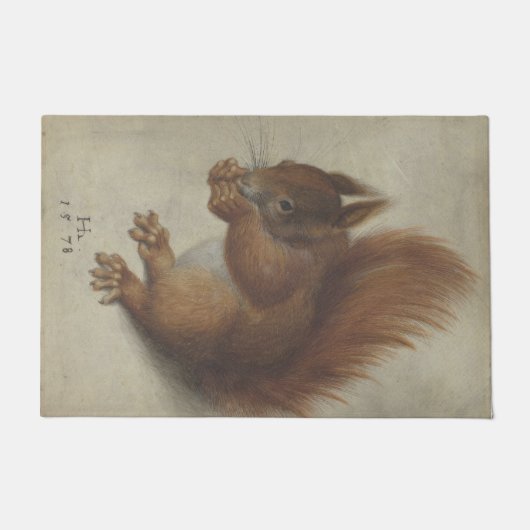 Rotes Eichhörnchen (von Hans Hoffmann) Fußmatte (Vorderseite)