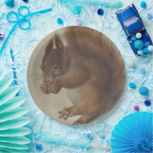 Rotes Eichhörnchen (von Hans Hoffmann) Pappteller (Party)