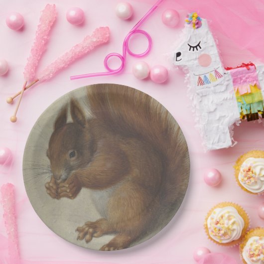 Rotes Eichhörnchen (von Hans Hoffmann) Pappteller (Party)