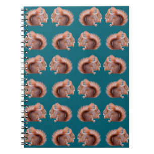 Rotes Eichhörnchen-Wirbel-Notizbuch Notizblock
