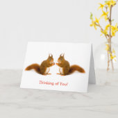 Rotes Eichhörnchenbild für Get-Well-Grußkarte Karte (Gelbe Blume)