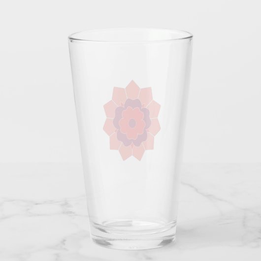 Rotes einfaches Pint-Glas Glas (Rückseite)