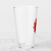 Rotes einfaches Pint-Glas Glas (Rechts)