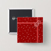 Rotes eingepacktes Geschenk Button (Vorne & Hinten)