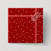 Rotes eingepacktes Geschenk Button (Vorderseite)