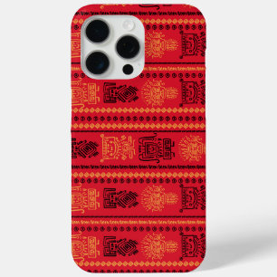 Rotes einheimisches Muster ethnischer Stamm Boho-K Case-Mate iPhone Hülle