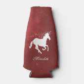 Rotes Einhorn Personalisiert Flasche Cooler Flaschenkühler (Vorderseite)
