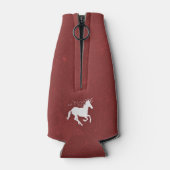 Rotes Einhorn Personalisiert Flasche Cooler Flaschenkühler (Rückseite)