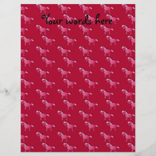 Rotes Einhornmuster Flyer