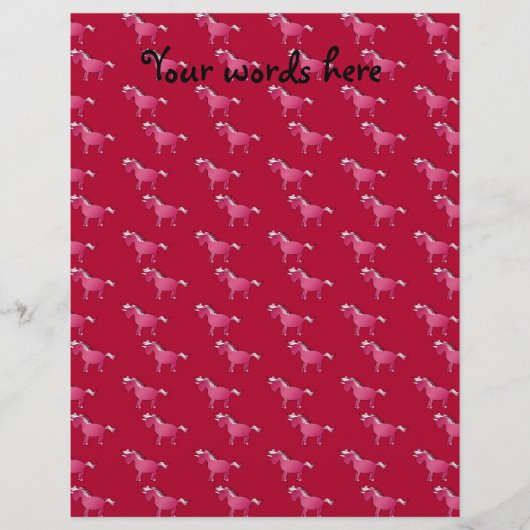 Rotes Einhornmuster Flyer (Vorne)