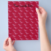 Rotes Einhornmuster Flyer (Hand)