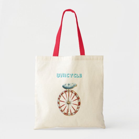 Rotes Einrad mit blauem Sitz von Red Wheel Tragetasche (Vorne)