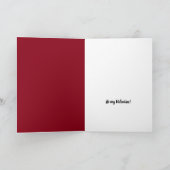 Rotes einsames Herz, Valentinstag Karte (Innenseite)