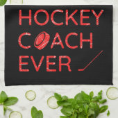 Rotes Eis - Bestes Hockeytrainer Geschirrtuch (Gefaltet)
